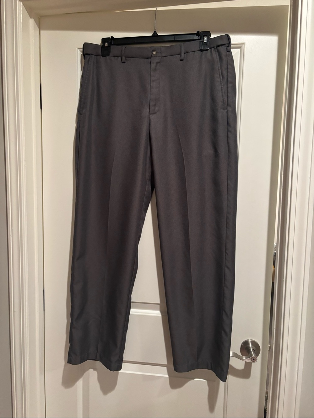 Men's Dark Gray Dress Pants - Straight Leg
